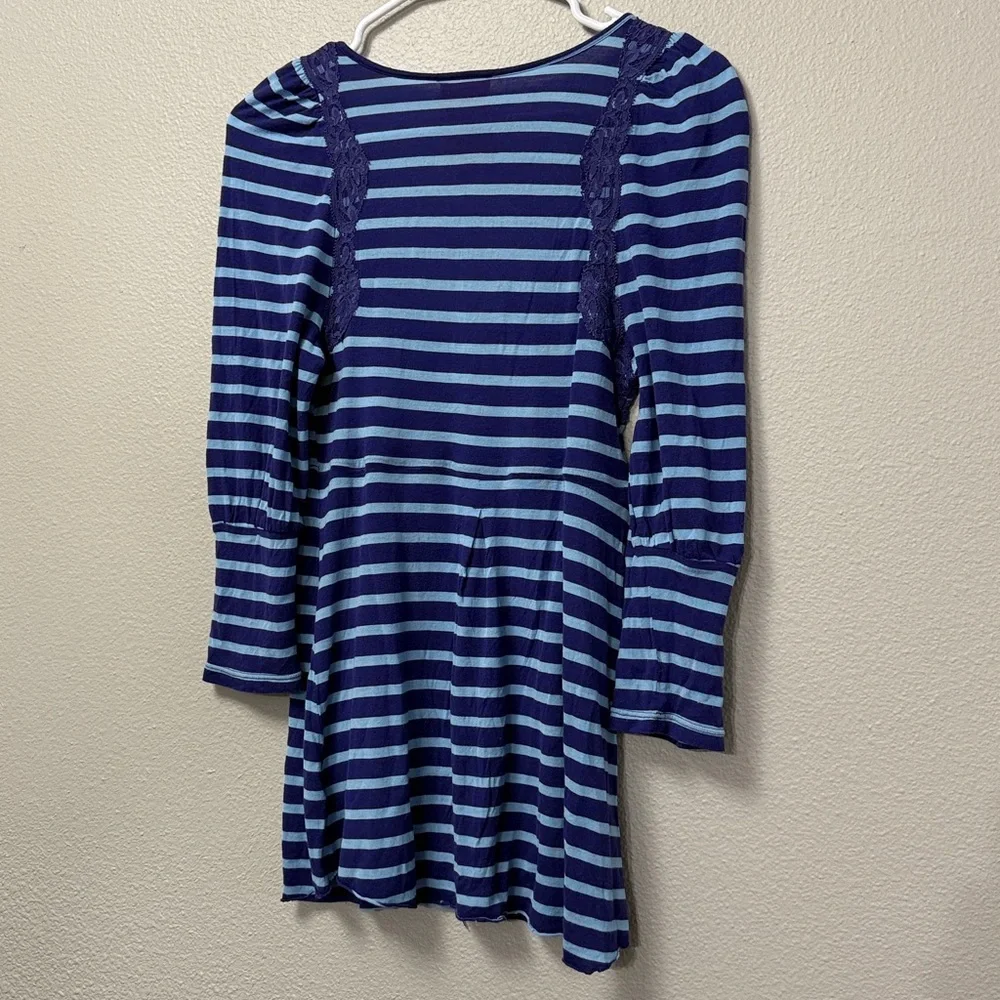 Vintage Free People V-Neck Striped Top